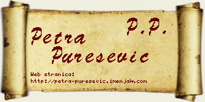 Petra Purešević vizit kartica